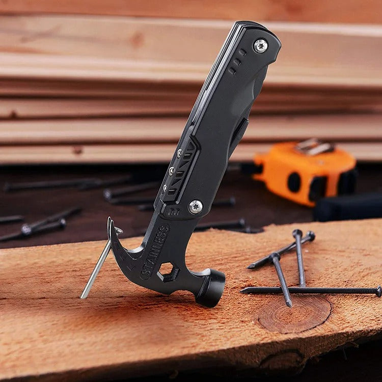Multifunctional 14 in 1 Stainless Steel Hammer, be ready for any task.