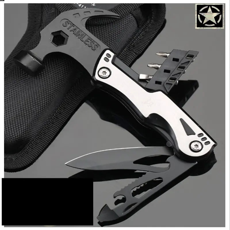 Multifunctional 14 in 1 Stainless Steel Hammer, be ready for any task.