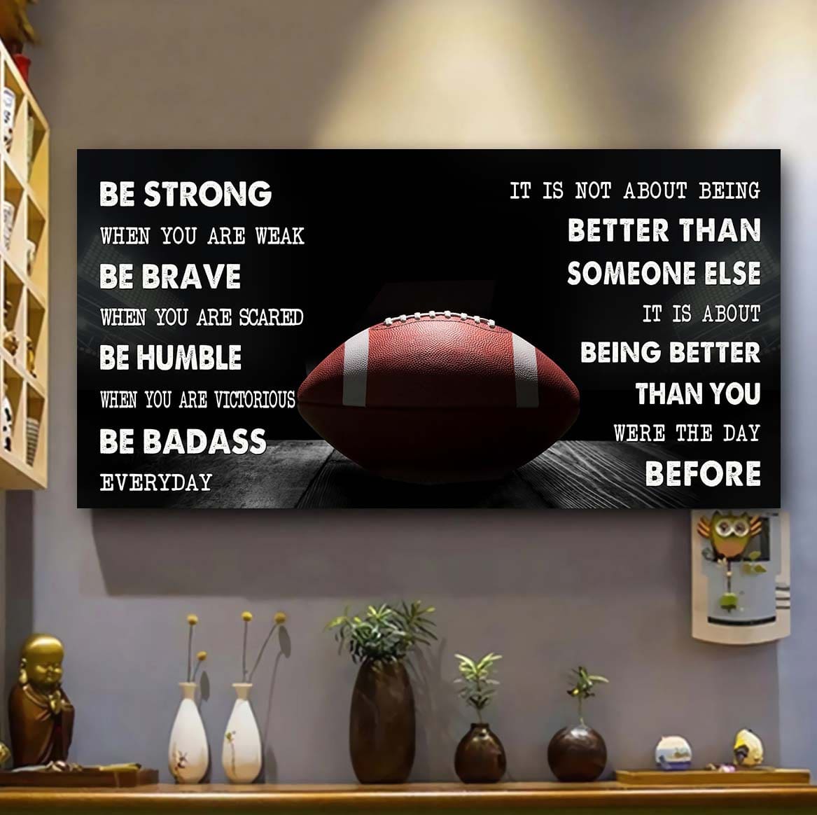 CourtKings™ Motivation Poster | It Is Not About Being Better Than Someone Else - Be Strong When You Are Weak