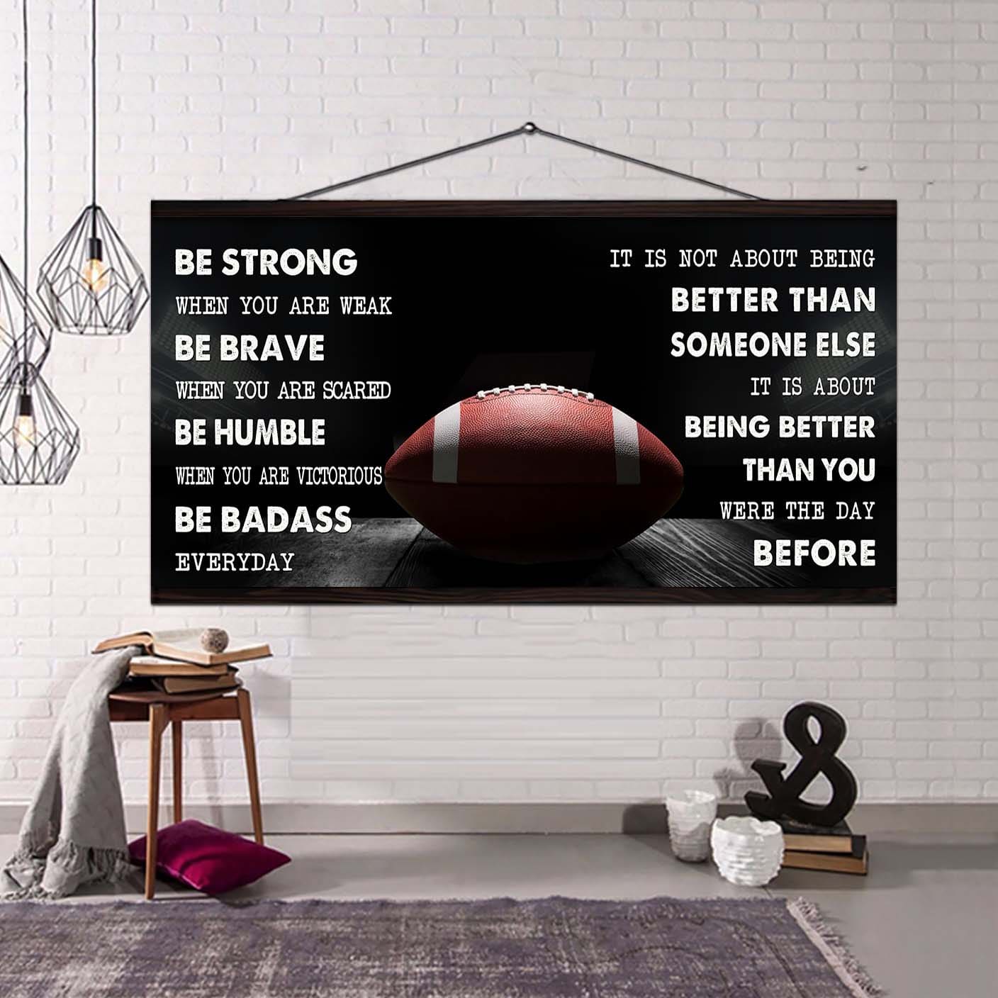 CourtKings™ Motivation Poster | It Is Not About Being Better Than Someone Else - Be Strong When You Are Weak