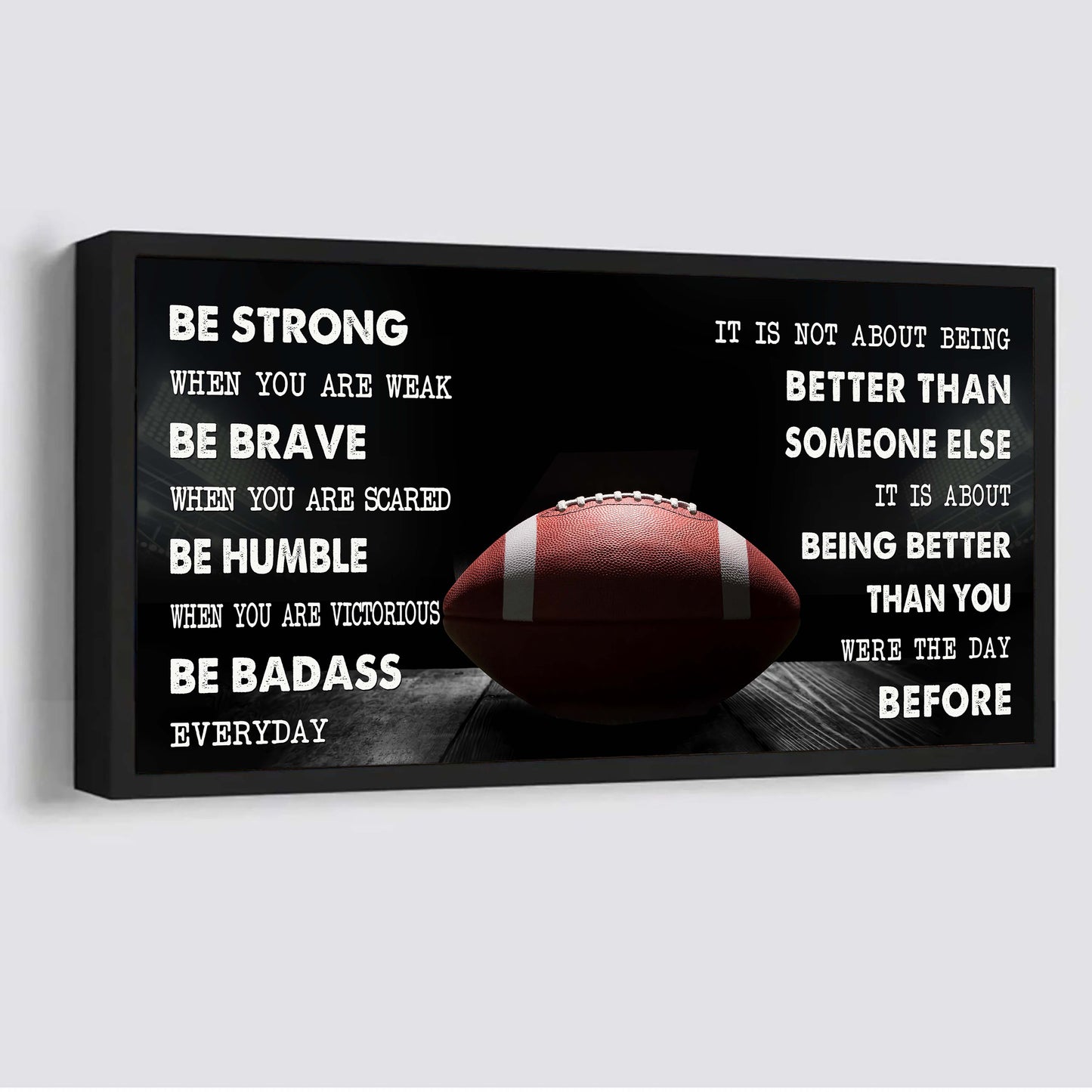 CourtKings™ Motivation Poster | It Is Not About Being Better Than Someone Else - Be Strong When You Are Weak