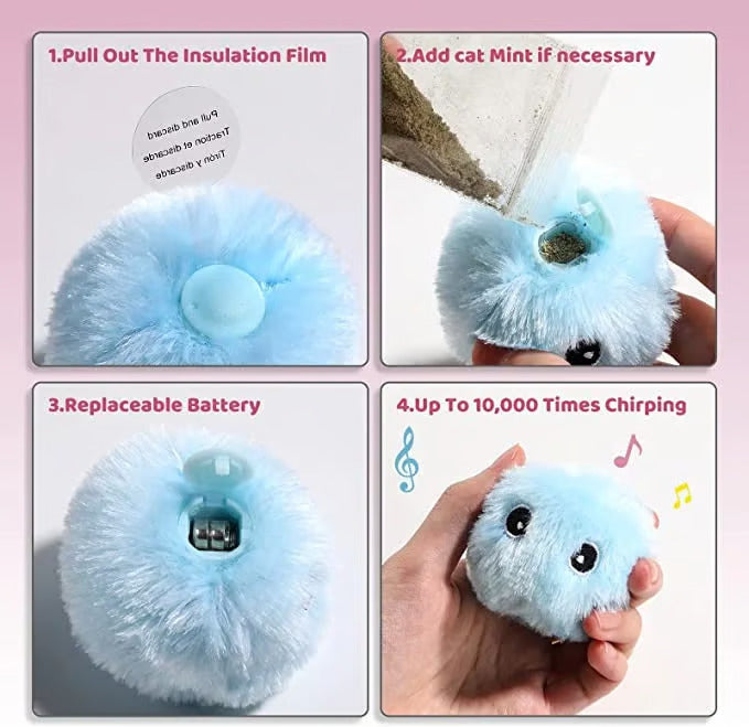 BouncyPaws™ | Smart Interactive Plush Cat Balls