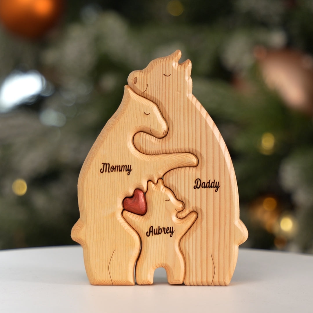 HeartHug™ | Personalized Wooden Bear Art Puzzle - We Are One