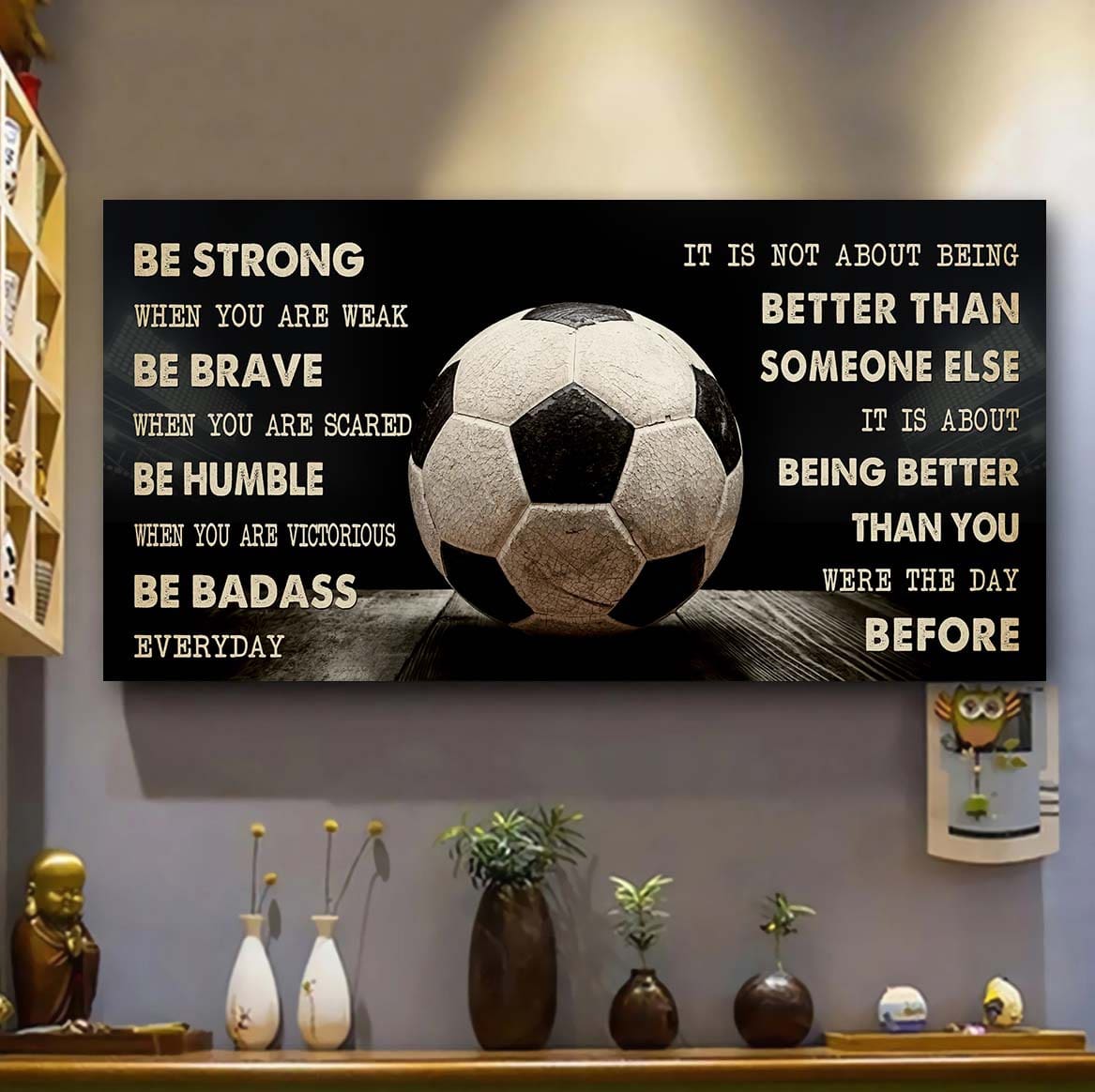 CourtKings™ Motivation Poster | It Is Not About Being Better Than Someone Else - Be Strong When You Are Weak