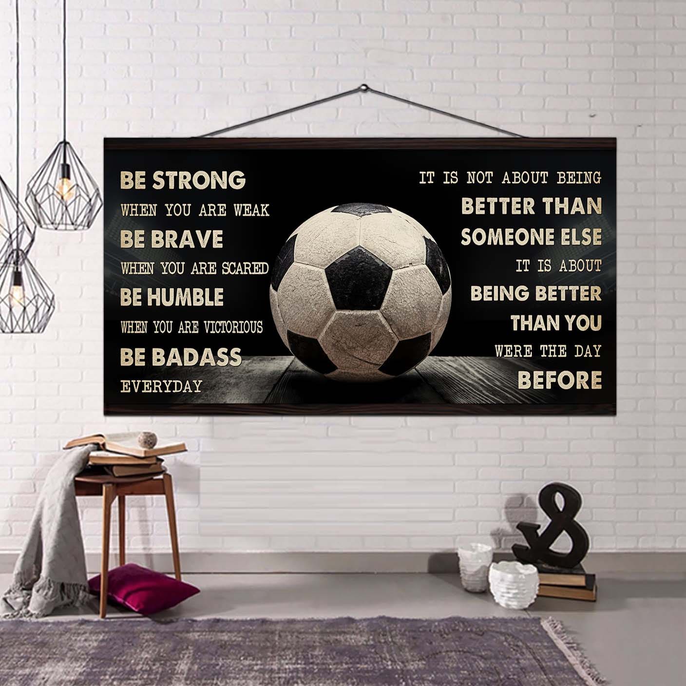 CourtKings™ Motivation Poster | It Is Not About Being Better Than Someone Else - Be Strong When You Are Weak