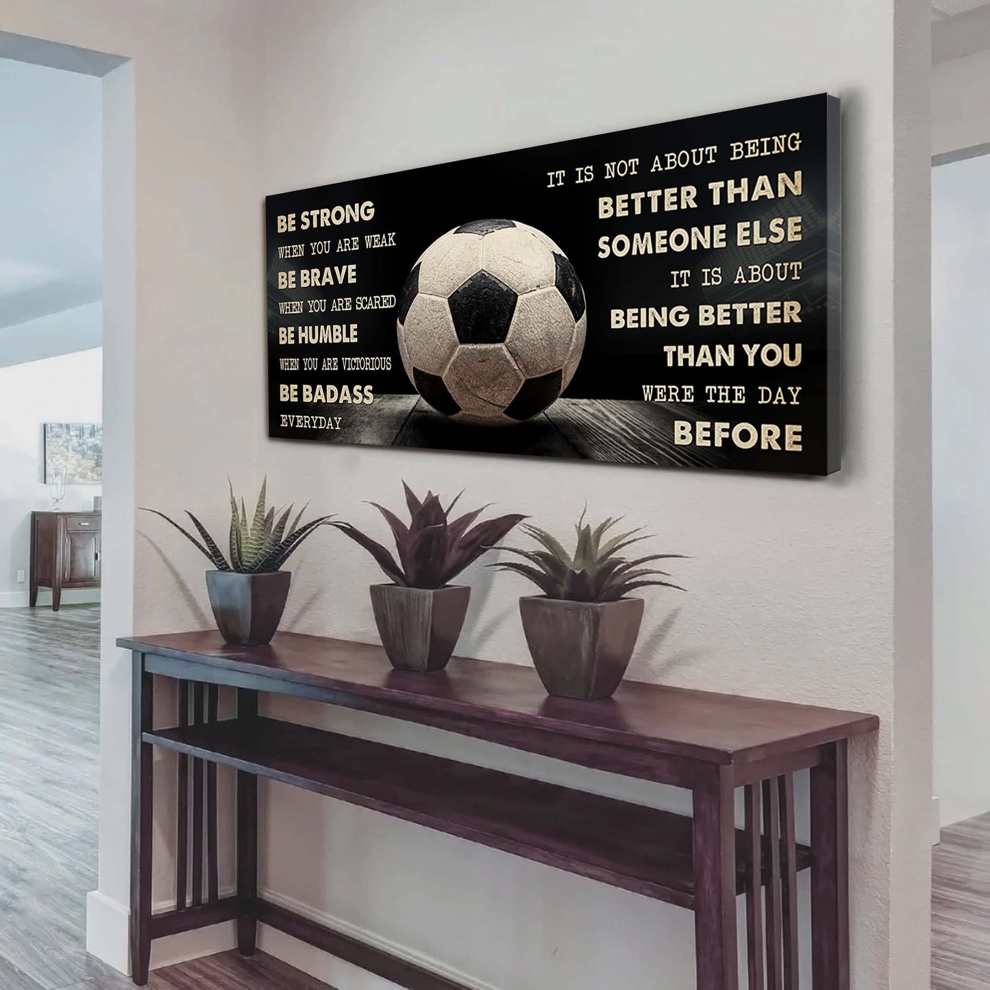 CourtKings™ Motivation Poster | It Is Not About Being Better Than Someone Else - Be Strong When You Are Weak