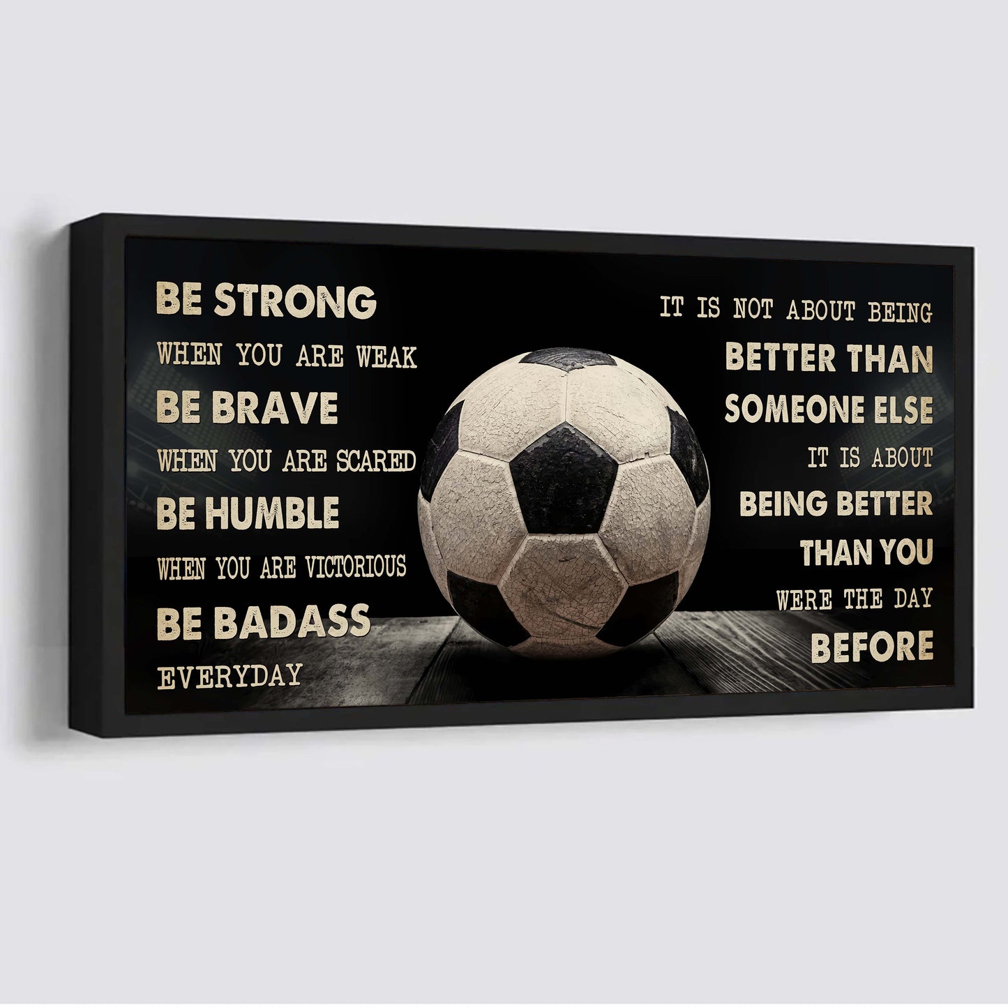 CourtKings™ Motivation Poster | It Is Not About Being Better Than Someone Else - Be Strong When You Are Weak