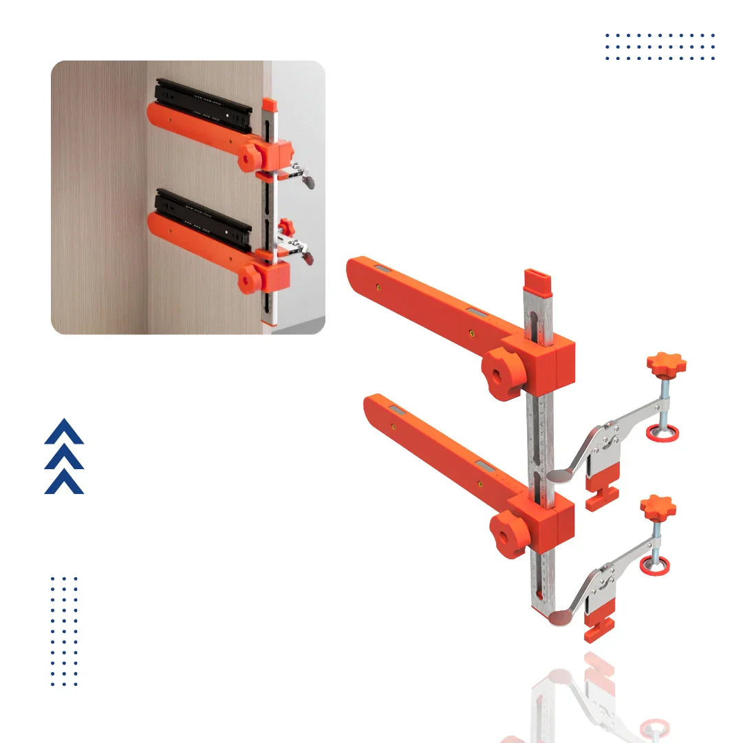 Fivalo™ Drawer Slide Installation Jig with Toggle Clamp