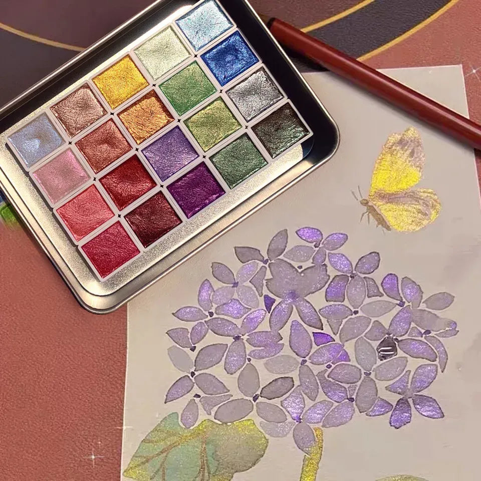 Pearlescent watercolor – Intense brilliance and radiant shades