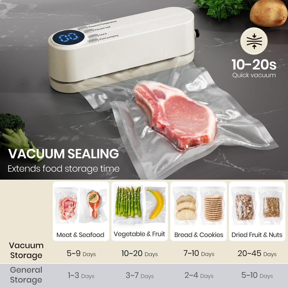 3-in-1 cordless mini vacuum sealer – keep food fresh & more