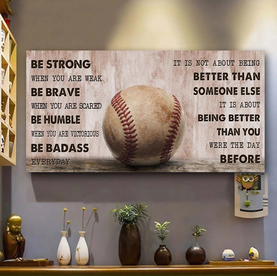CourtKings™ Motivation Poster | It Is Not About Being Better Than Someone Else - Be Strong When You Are Weak
