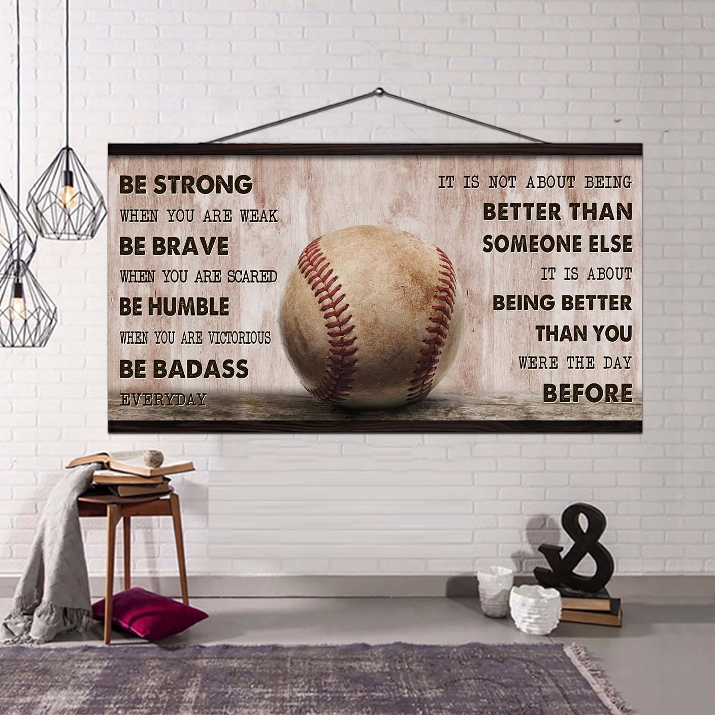 CourtKings™ Motivation Poster | It Is Not About Being Better Than Someone Else - Be Strong When You Are Weak