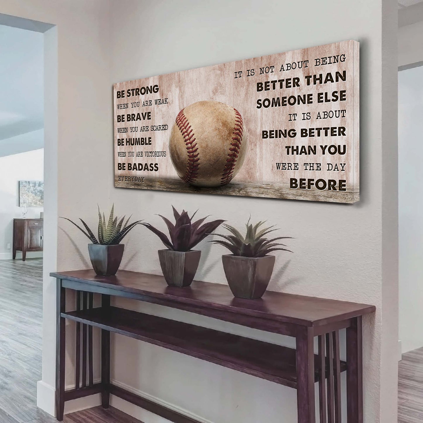 CourtKings™ Motivation Poster | It Is Not About Being Better Than Someone Else - Be Strong When You Are Weak