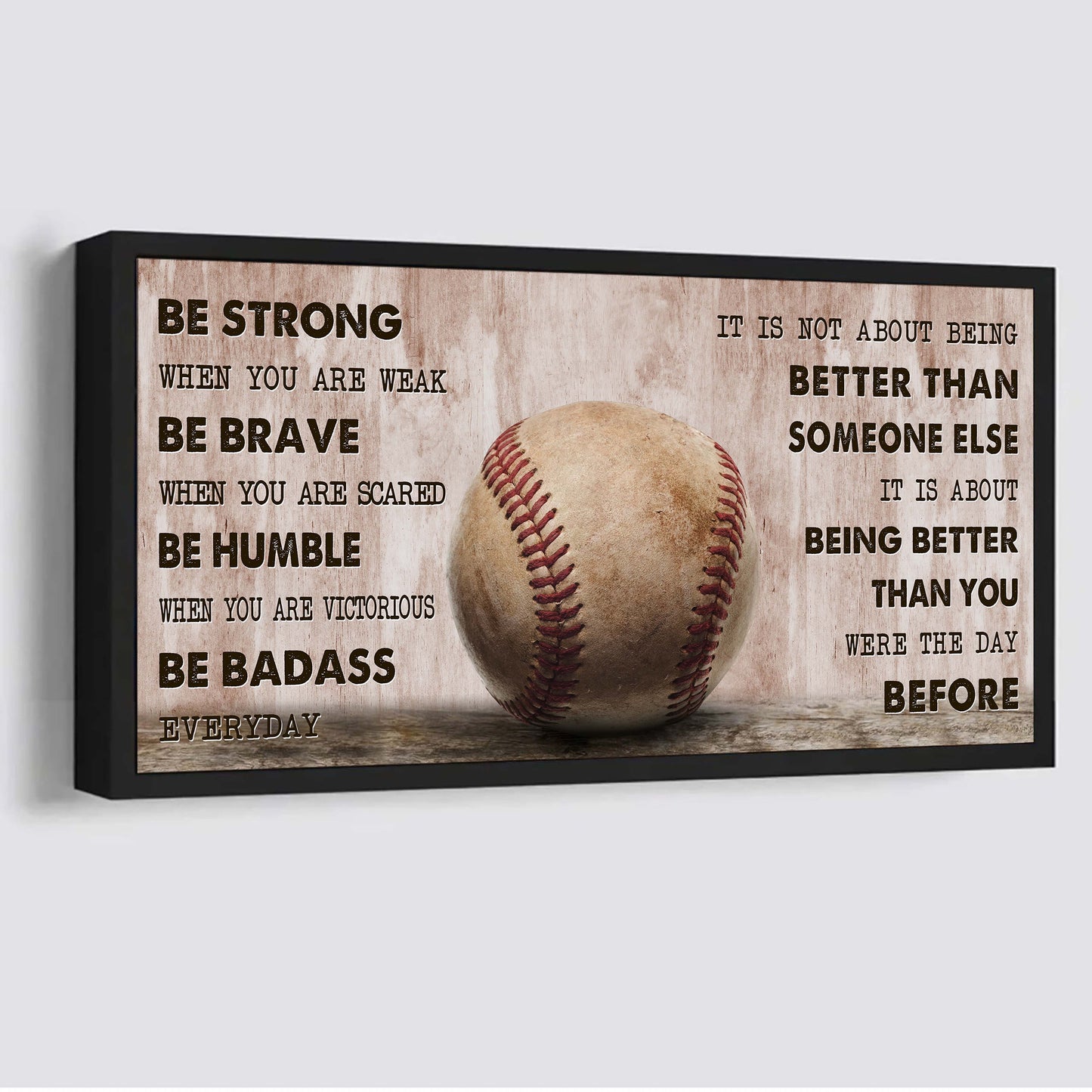 CourtKings™ Motivation Poster | It Is Not About Being Better Than Someone Else - Be Strong When You Are Weak