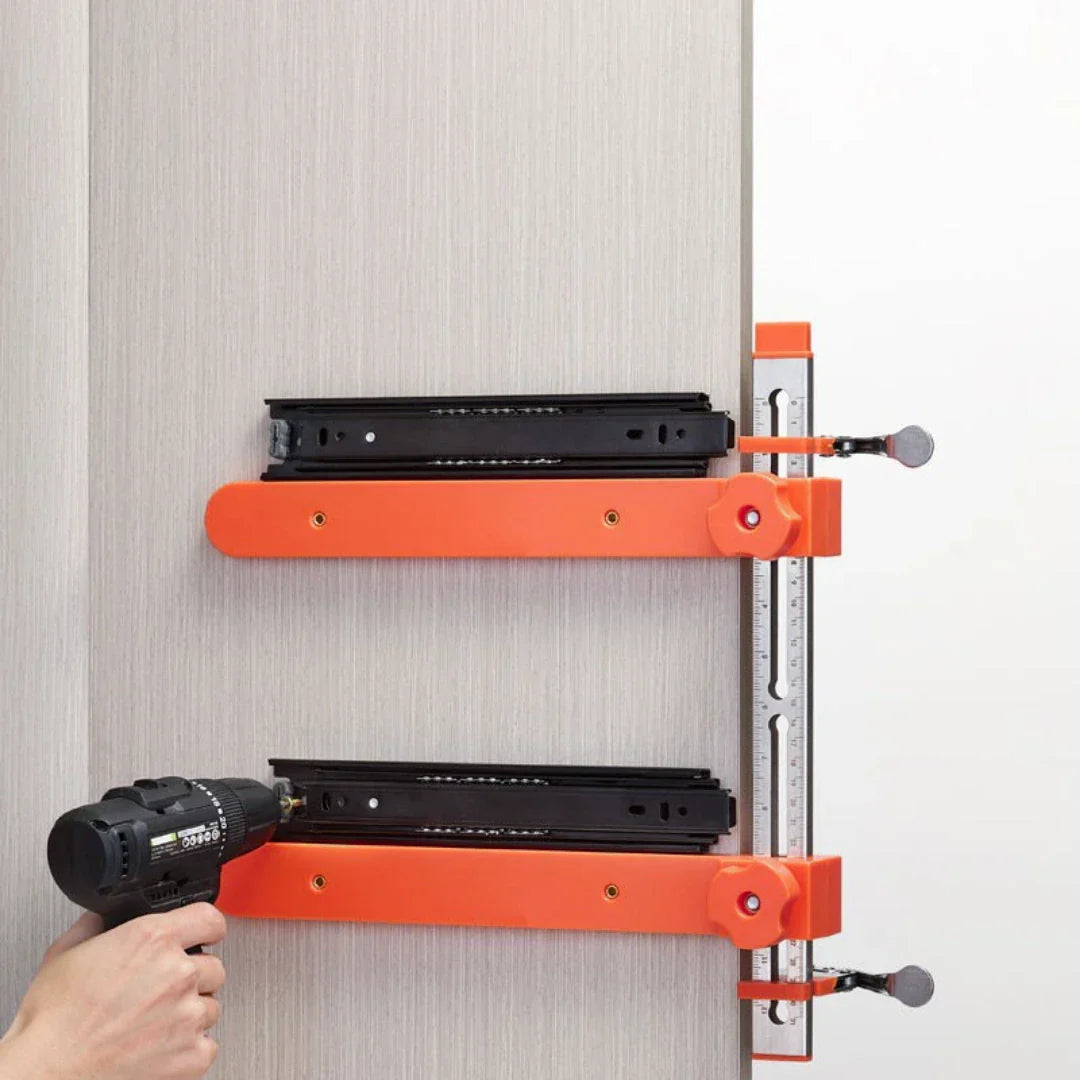 Fivalo™ Drawer Slide Installation Jig with Toggle Clamp