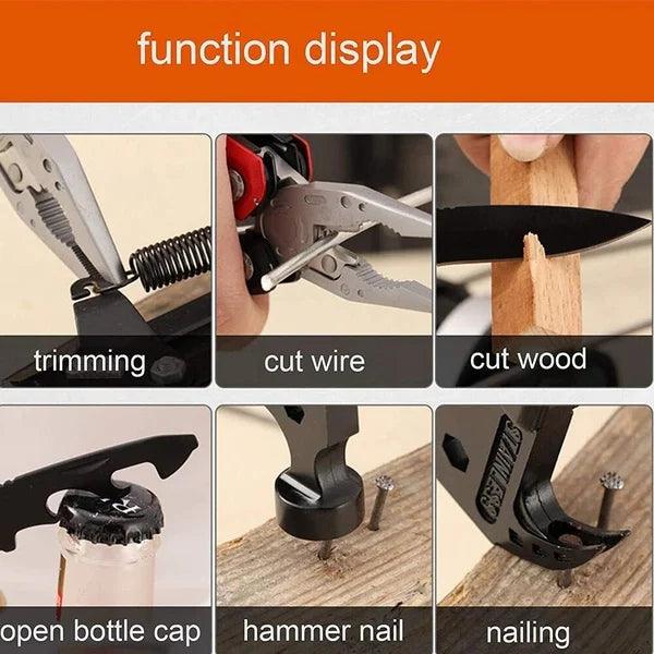 Multifunctional 14 in 1 Stainless Steel Hammer, be ready for any task.