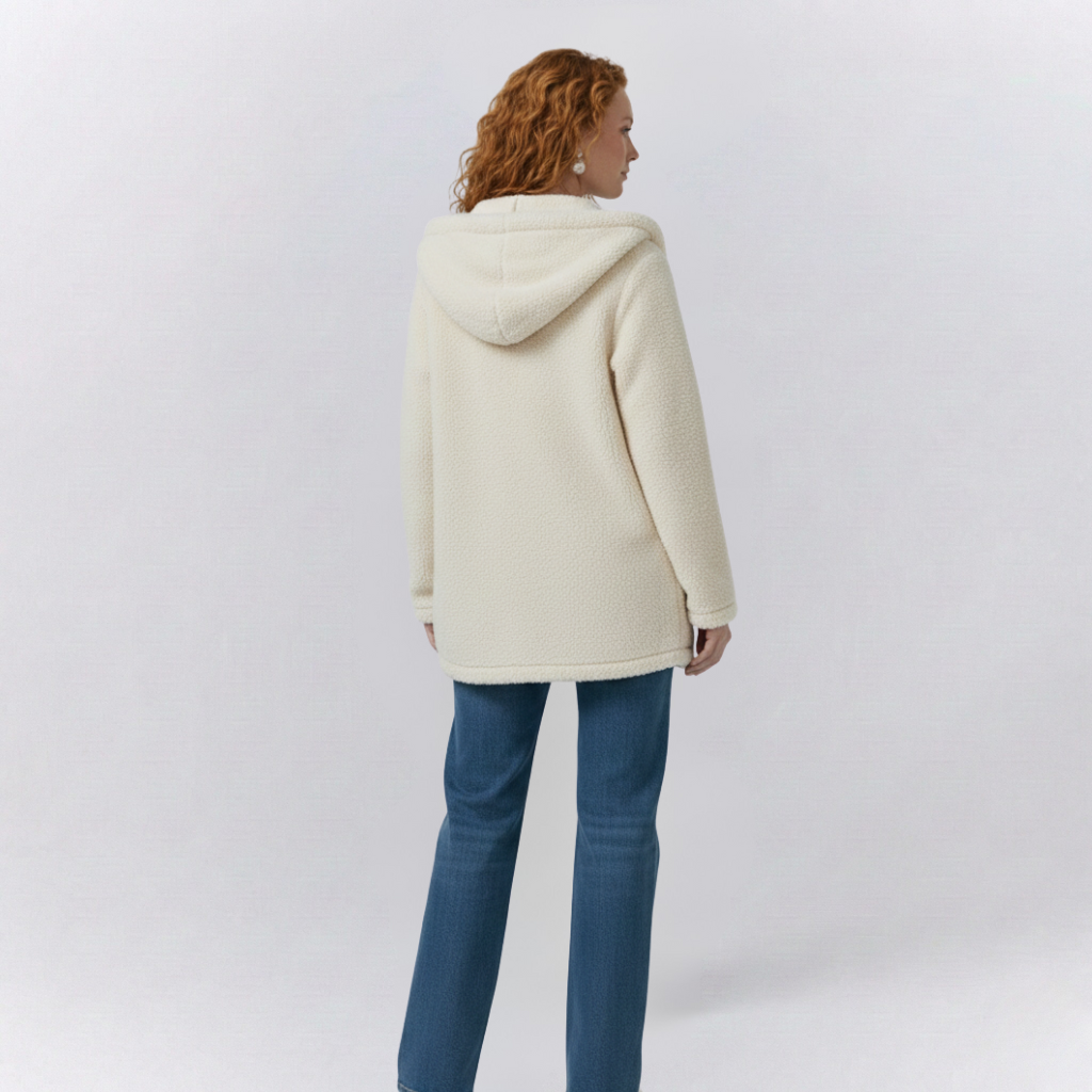 Liora Cozy Hooded Cardigan | Soft Plush Open-Front Cardigan
