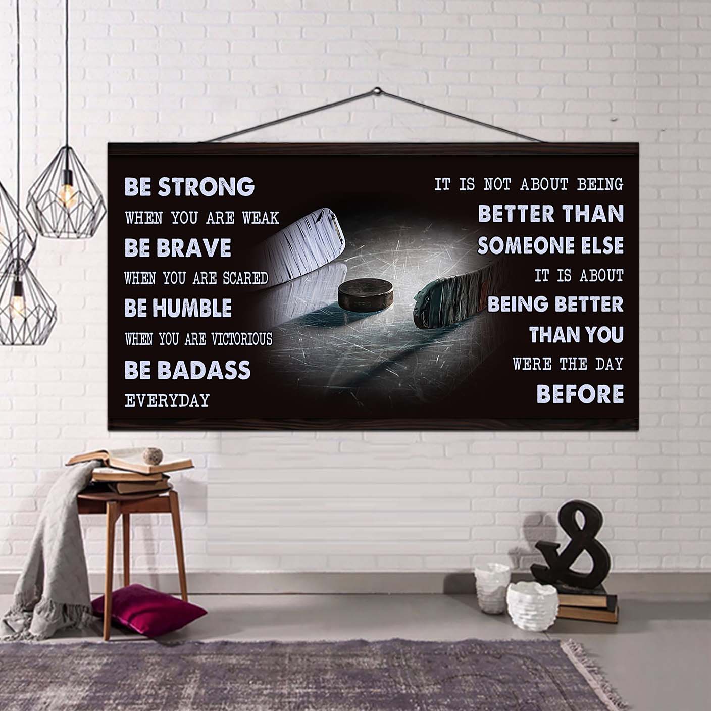 CourtKings™ Motivation Poster | It Is Not About Being Better Than Someone Else - Be Strong When You Are Weak