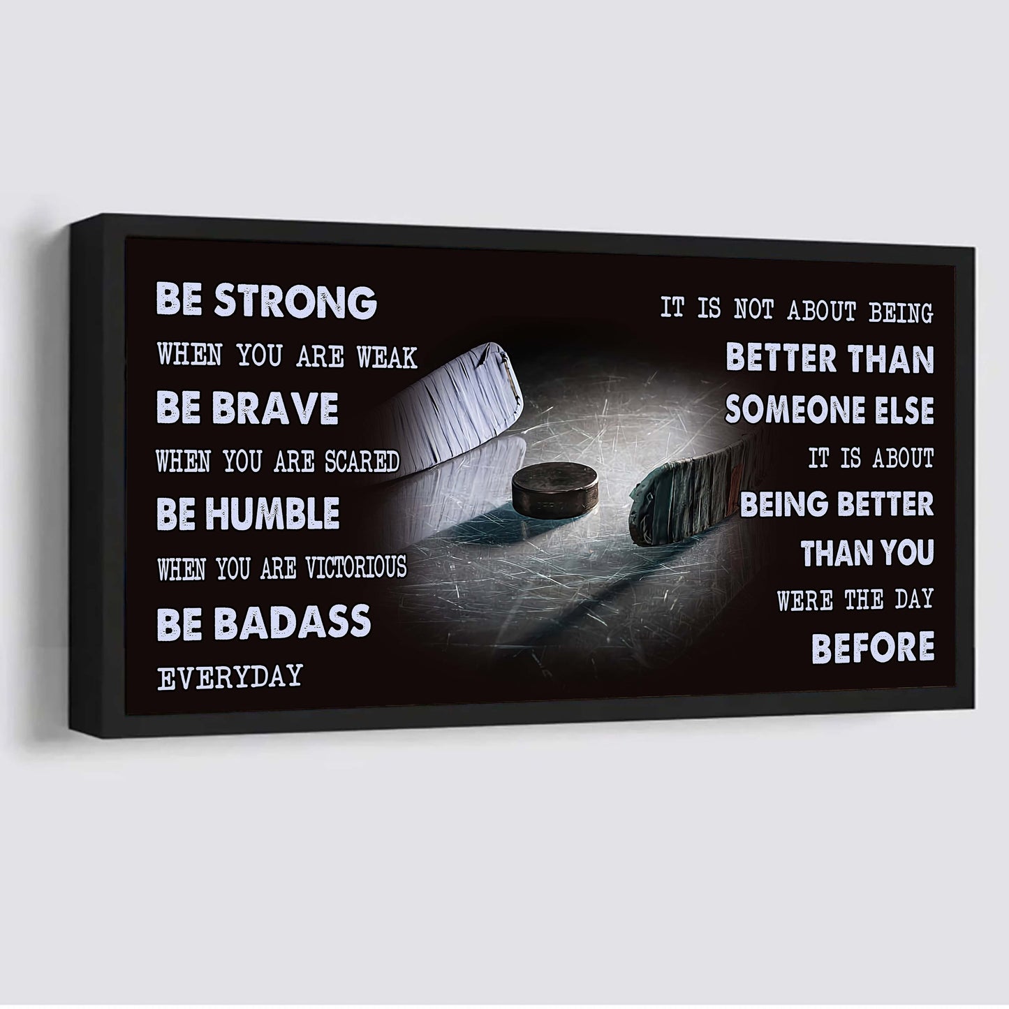 CourtKings™ Motivation Poster | It Is Not About Being Better Than Someone Else - Be Strong When You Are Weak