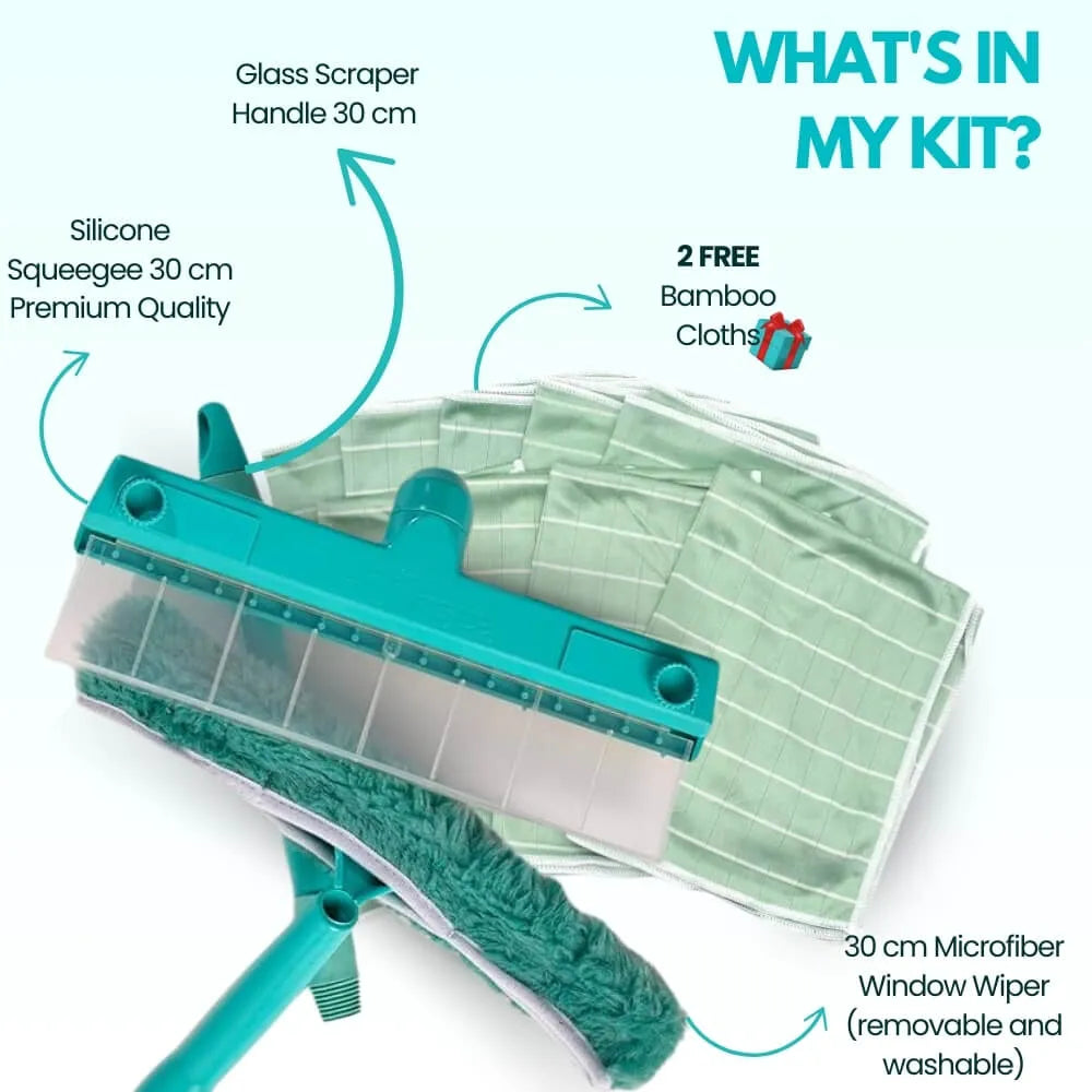 AquaBLADE™ PureSwipe Pro | Recyclable Silicone Window Squeegee Kit