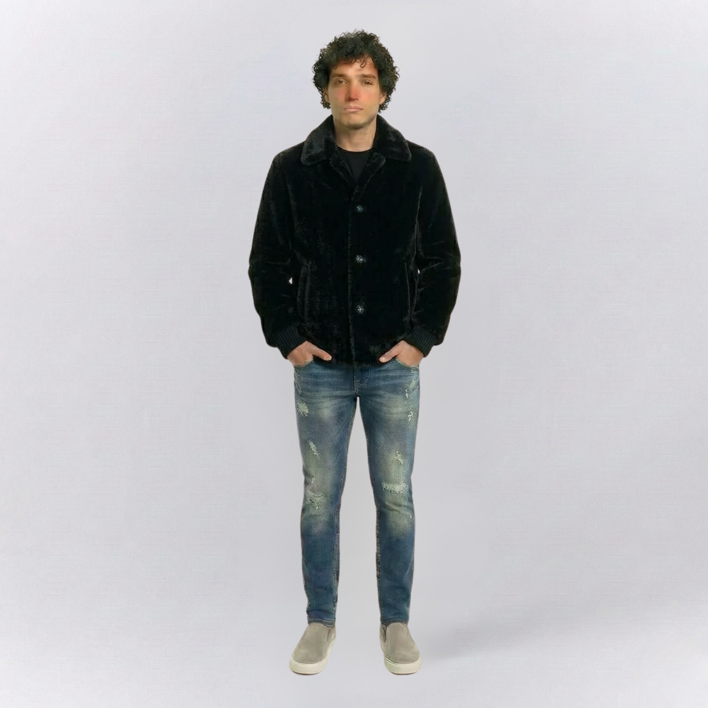 Theodore Regular Fit Jacket | Casual Collared Button Front Jacket