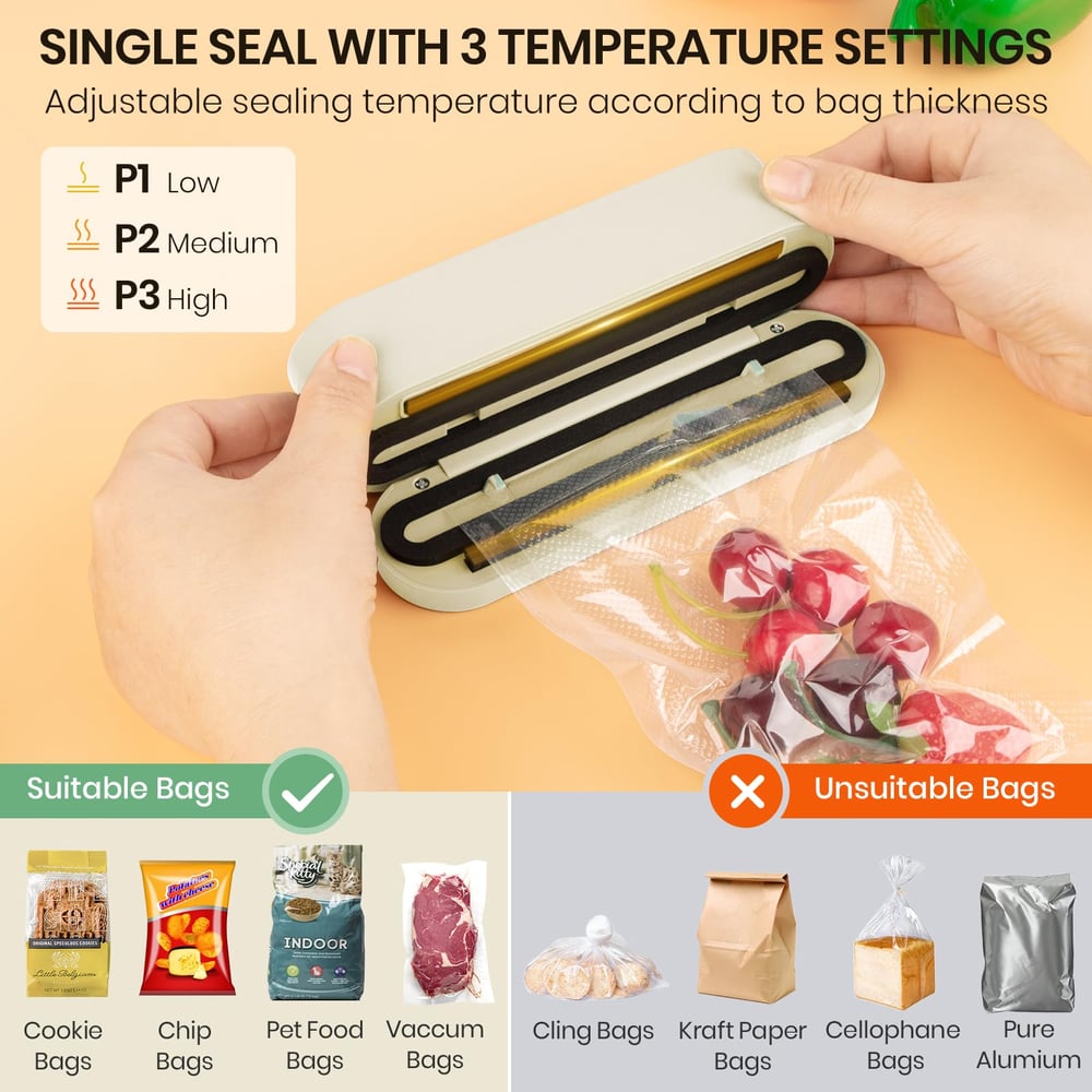 3-in-1 cordless mini vacuum sealer – keep food fresh & more