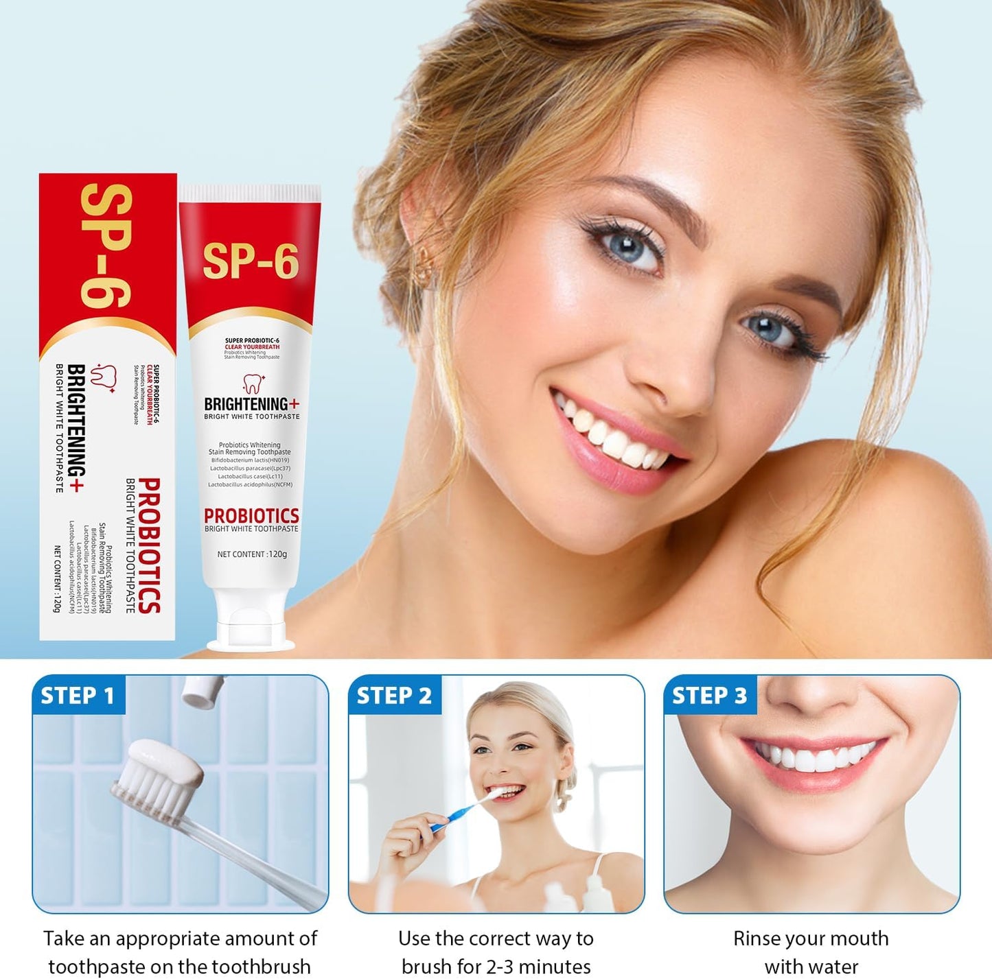 1+1 FREE | ProBrite™ Super Probiotic-6 Toothpaste