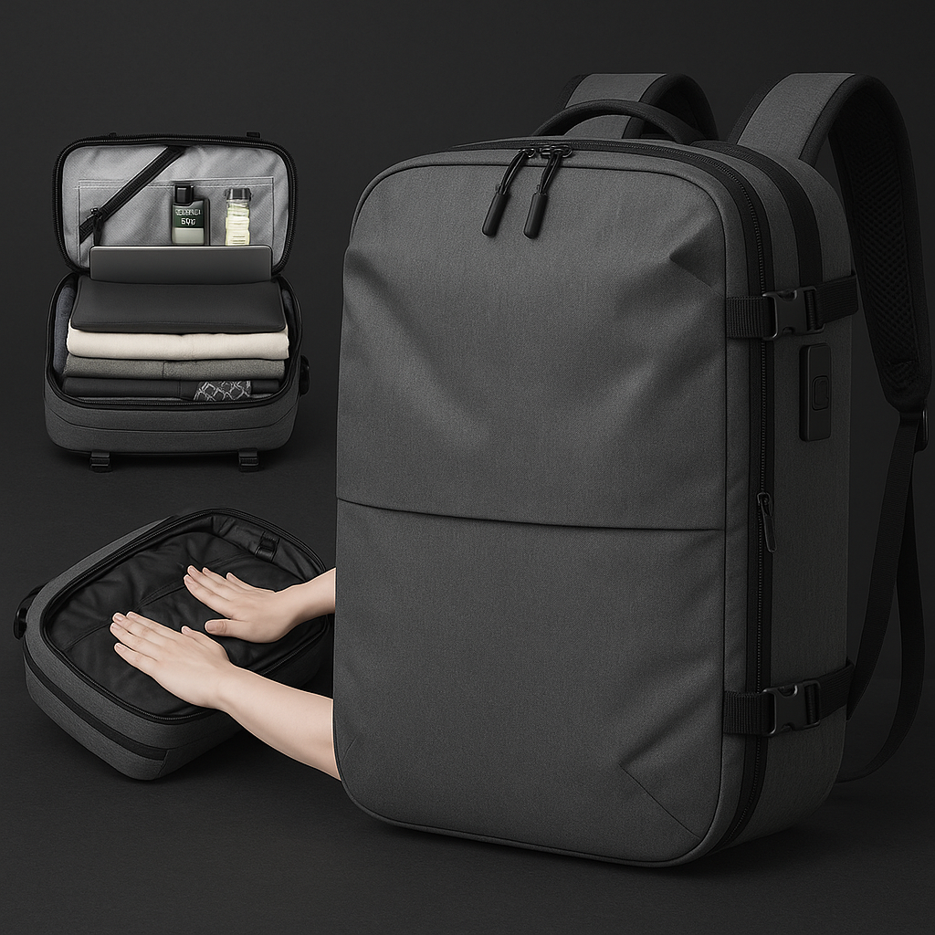 Travel backpack| Versatile bag for space-saving travel