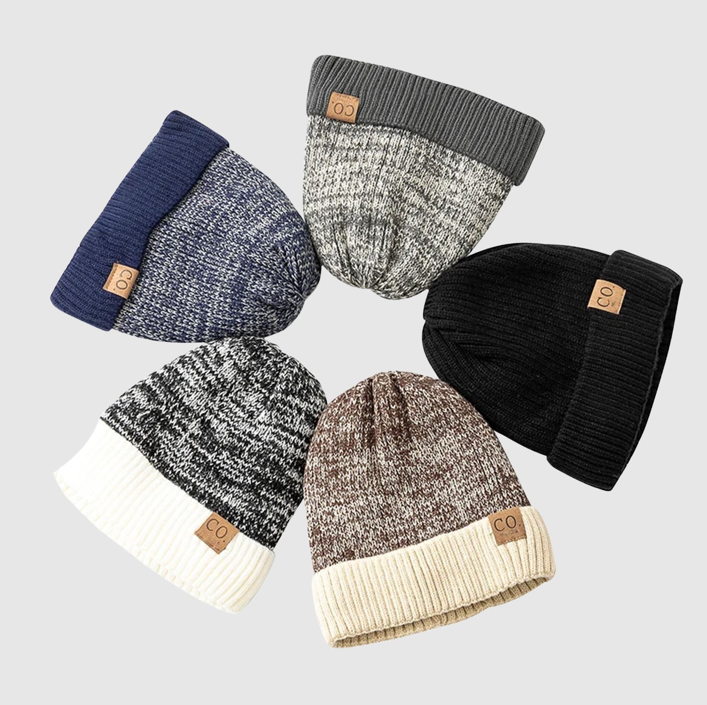 Leo Snug Fit Beanie | Marled Ribbed Lined Beanie