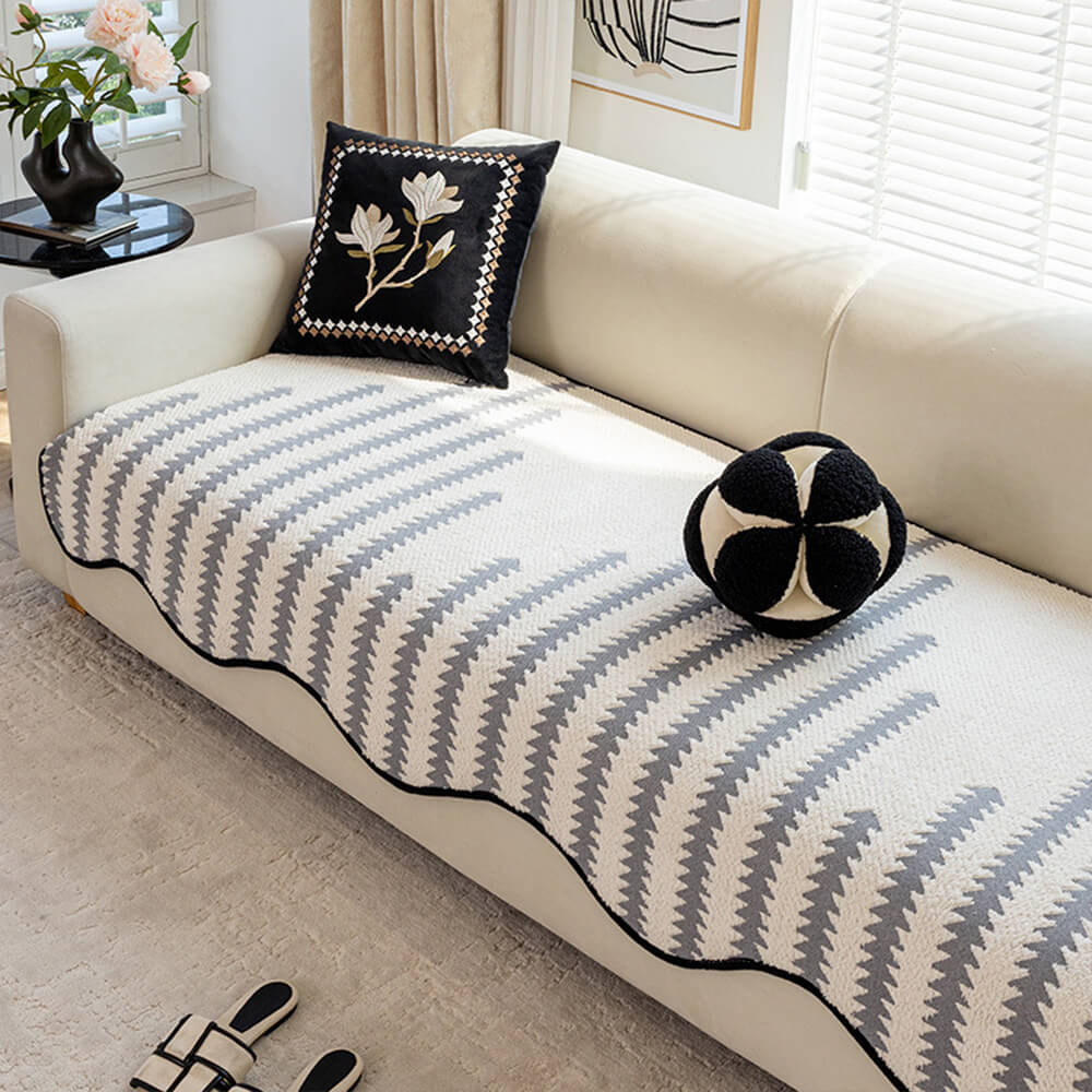 Wavelle LuxeCover™ | Couch Cover with Wavy Edges