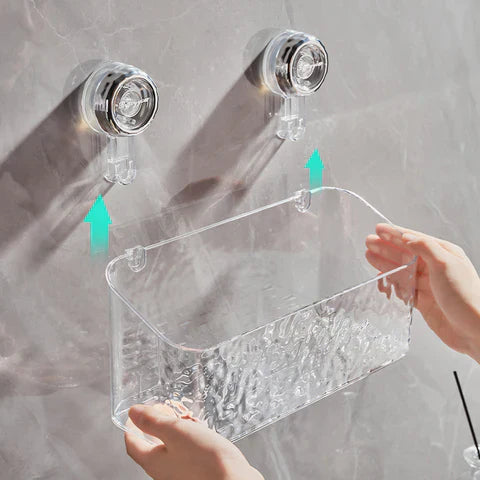 Practical wall shelf without drilling for bathroom