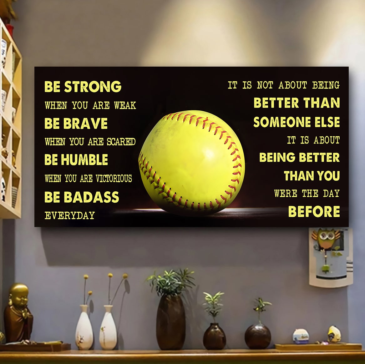 CourtKings™ Motivation Poster | It Is Not About Being Better Than Someone Else - Be Strong When You Are Weak