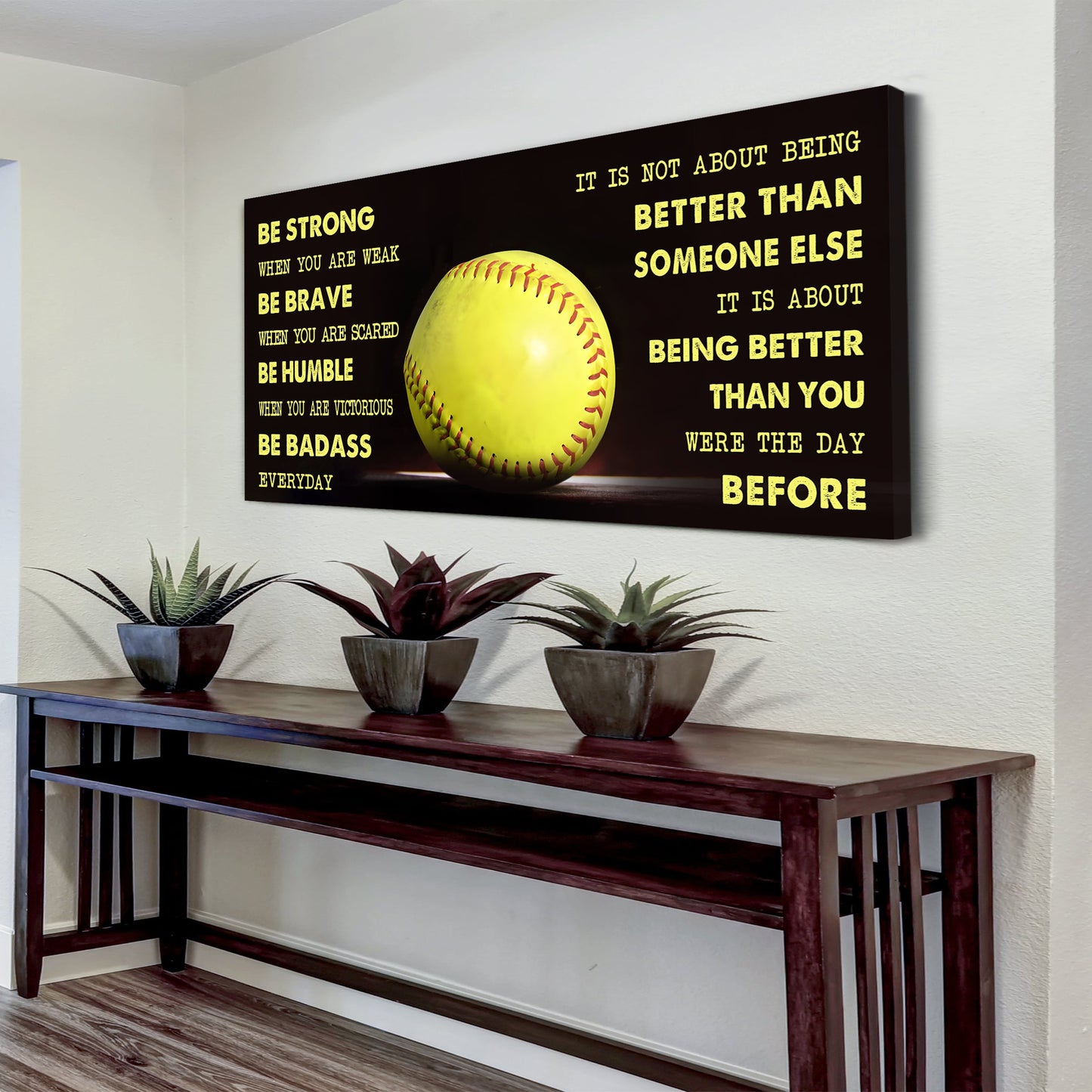 CourtKings™ Motivation Poster | It Is Not About Being Better Than Someone Else - Be Strong When You Are Weak