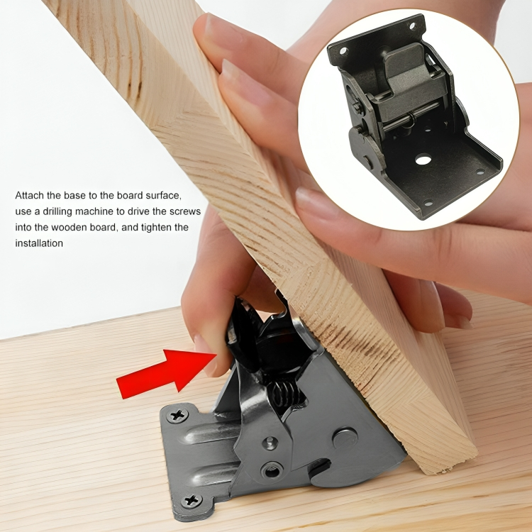 FlexiFix™ | 90-degree self-locking folding steel furniture hinges (x2)