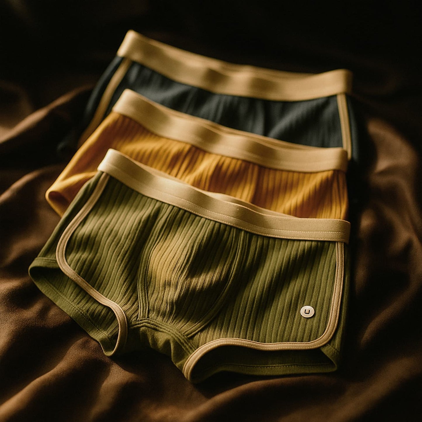 Theodore Fitted Boxer Briefs Three-Piece Set | Ribbed Contrast Trim Boxer Briefs