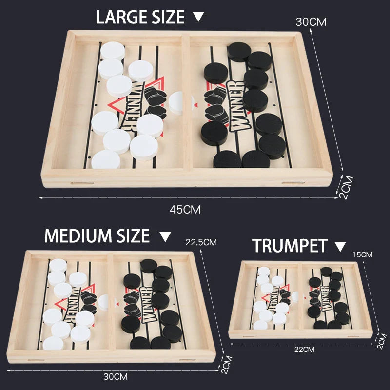 Two-player bouncing wooden chess game Interactive parent-child game Puzzle game on the desktop