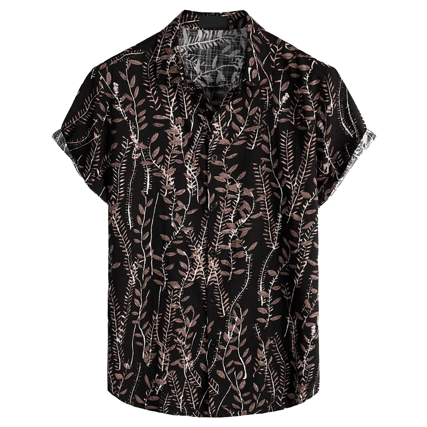 Hawaiian 3D Print Casual Button-Up Shirt