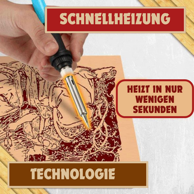 PyroCraft Pro™ | Pyrography Kit - Today with 28 attachments for free!