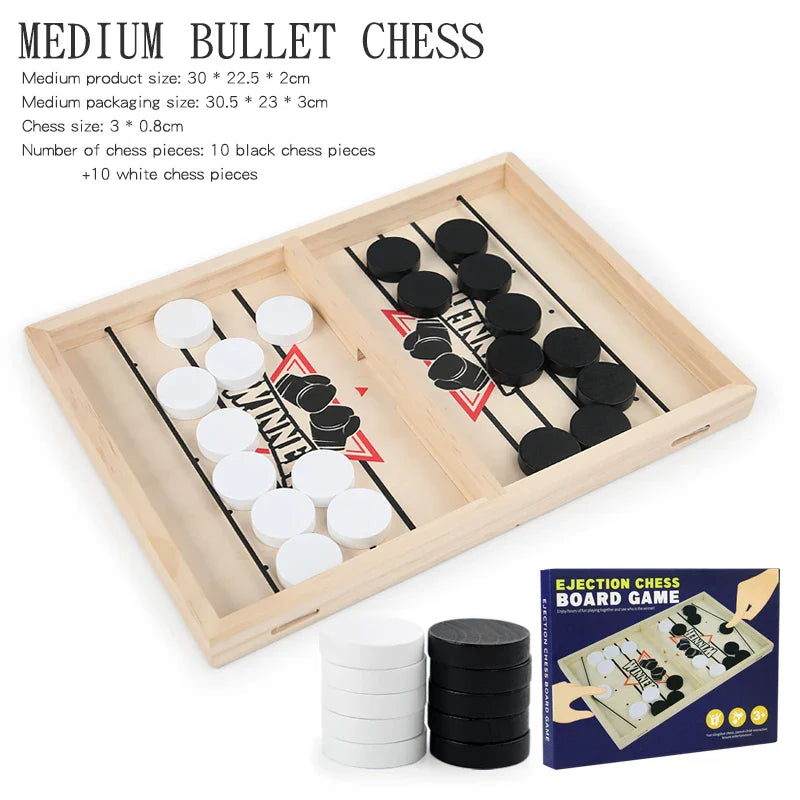 Two-player bouncing wooden chess game Interactive parent-child game Puzzle game on the desktop