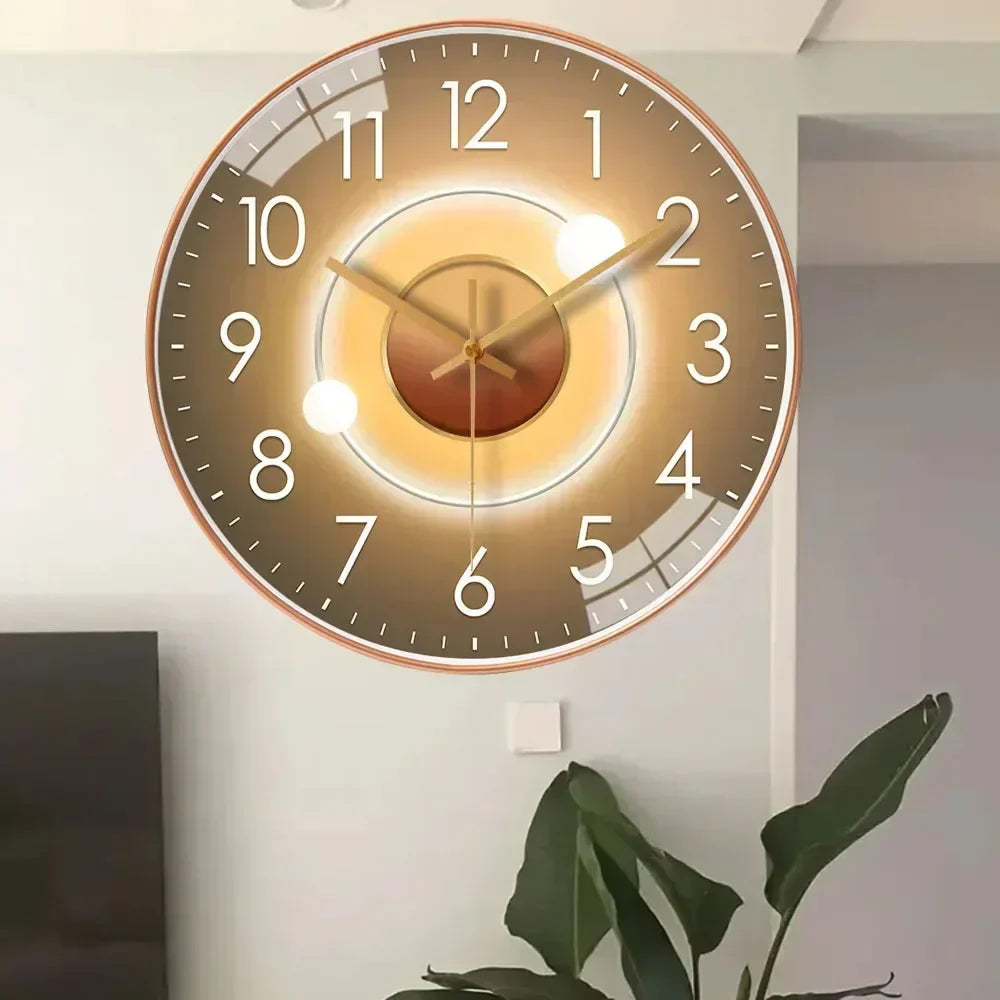 Modern Acrylic Mirror and Plastic Wall Clock