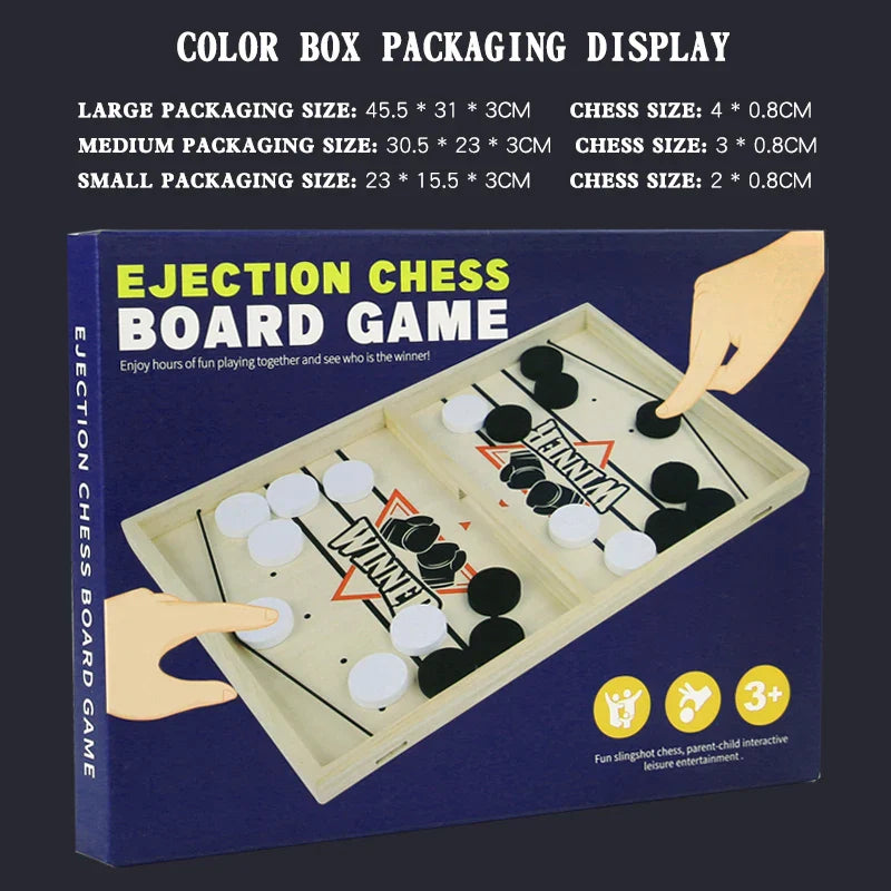 Two-player bouncing wooden chess game Interactive parent-child game Puzzle game on the desktop