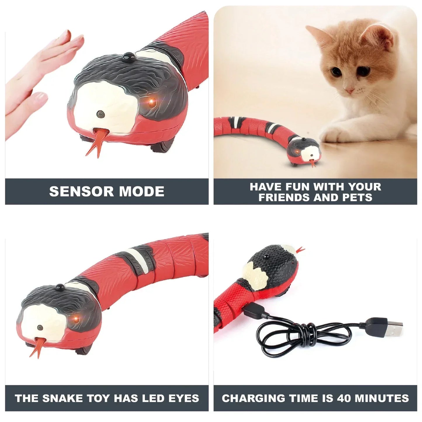SnakeToy™ - your new, interactive playmate for the cat
