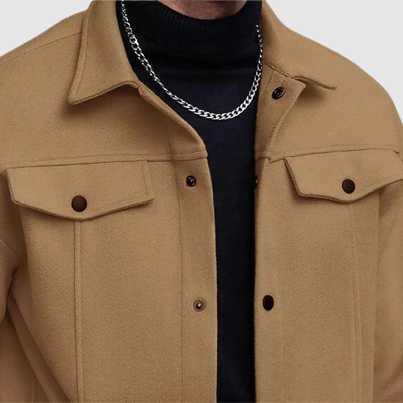 Oliver Regular Fit Shirt Jacket | Collared Button Front Shirt Jacket