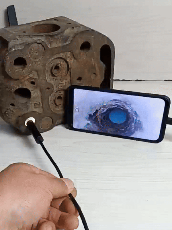 Waterproof endoscope camera with high resolution for tight spaces