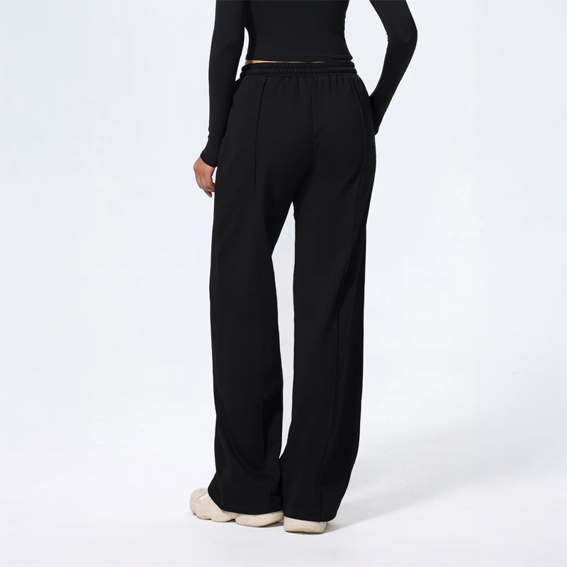 Isla Relaxed Fit Wide Leg Lounge Pants | Drawstring Waist Pintuck Lounge Pants