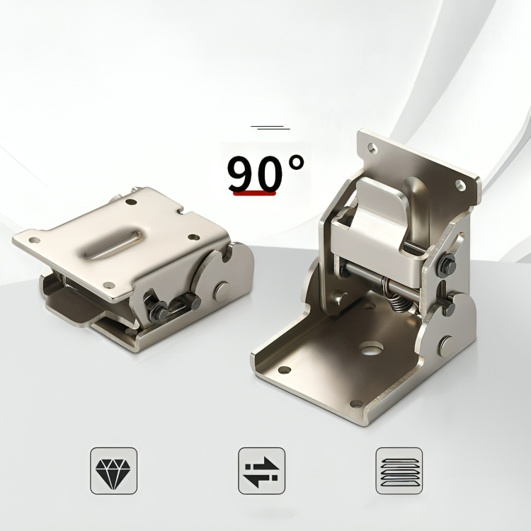FlexiFix™ | 90-degree self-locking folding steel furniture hinges (x2)