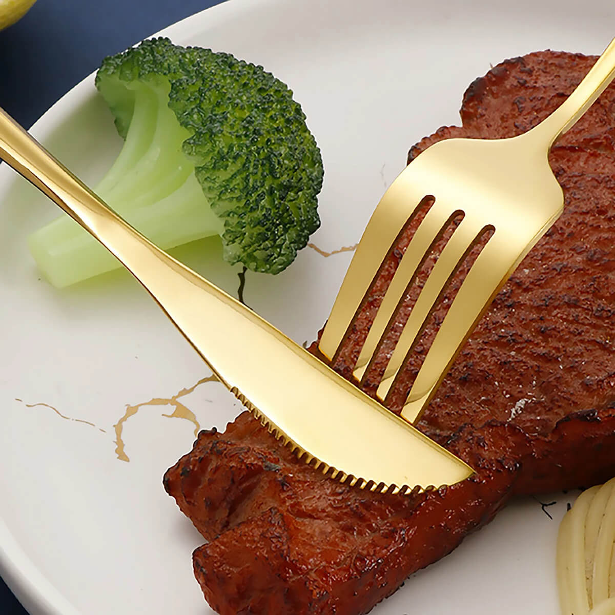 Matte Gold Flatware Set