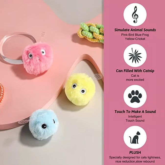 BouncyPaws™ | Smart Interactive Plush Cat Balls