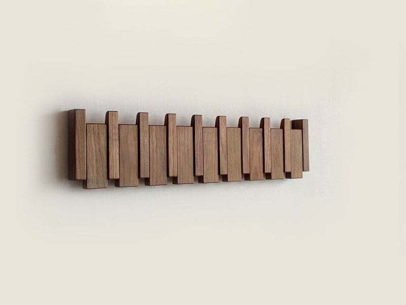 Wooden piano coat rack