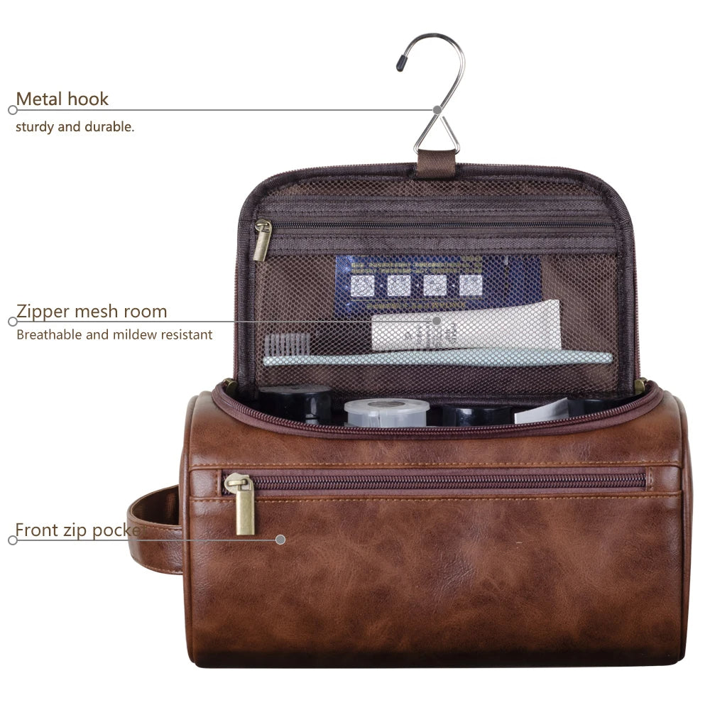 Classic Leather Toiletry Bag